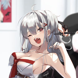 This is a pixiv picture whose title is YAWN.