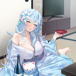 This is a pixiv picture whose title is ラミィと飲める！.