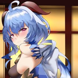 This is a pixiv picture whose title is 甘雨.