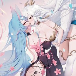 This is a pixiv picture whose title is Silvervale and Veibae.