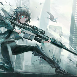 This is a pixiv picture whose title is 鴉の目.