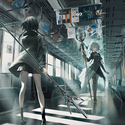 This is a pixiv picture whose title is 久遠の回廊.