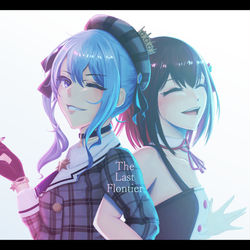 This is a pixiv picture whose title is ファンアート　『Azkiさんと星街さん』.