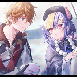 This is a pixiv picture whose title is 七七とタルタル.