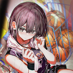 This is a pixiv picture whose title is 体育倉庫に泣いてる後輩いた.