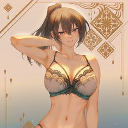 This is a pixiv picture whose title is 下着モデル「乙葵ちゃん」.
