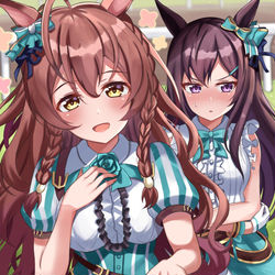 This is a pixiv picture whose title is エスコートしてほしいブライトと素直になれないドーベル.