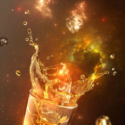 This is a pixiv picture whose title is 宇宙ウイスキー.