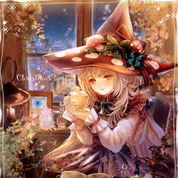 This is a pixiv picture whose title is クリスマスカフェタイム.