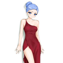 This is a pixiv picture whose title is red dress.
