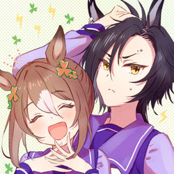 This is a pixiv picture whose title is ファインモーションとエアシャカール.