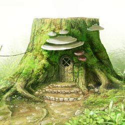 This is a pixiv picture whose title is かえるのおうち.