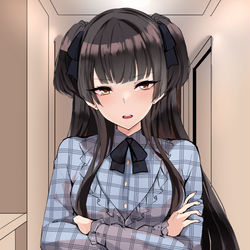This is a pixiv picture whose title is 「…遅い」.