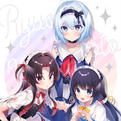 This is a pixiv picture whose title is ❤️💙💗.