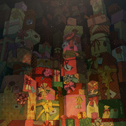 This is a pixiv picture whose title is 「プレゼントならいくらでも.