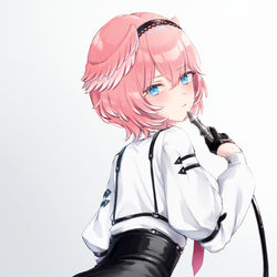 This is a pixiv picture whose title is どこ見てるんですか….