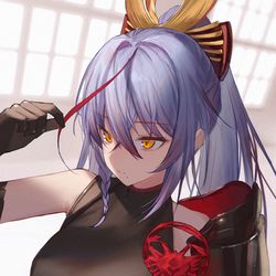 This is a pixiv picture whose title is 前髪.