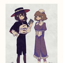 This is a pixiv picture whose title is 秘封倶楽部.