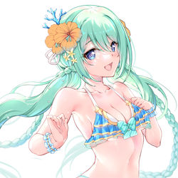 This is a pixiv picture whose title is 水着チカ.