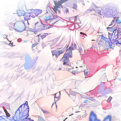 This is a pixiv picture whose title is 「…おはよ」.