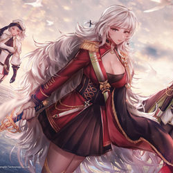 This is a pixiv picture whose title is 夜明け.