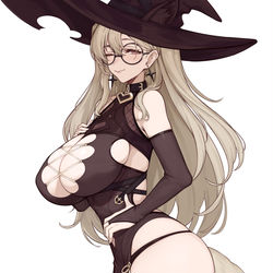 This is a pixiv picture whose title is 隣の魔女.