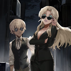 This is a pixiv picture whose title is 第五人格 × 名探偵コナン　コラボイラスト.