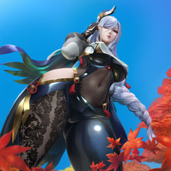 This is a pixiv picture whose title is Shenhe (Genshin Impact).