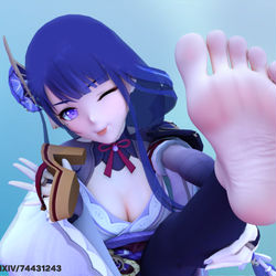 This is a pixiv picture whose title is Raiden Shogun Genshin Impact.