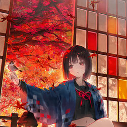This is a pixiv picture whose title is 🍁.