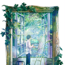 This is a pixiv picture whose title is 情景と一瞬-想像-.