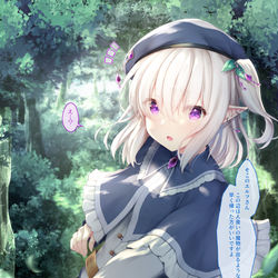 This is a pixiv picture whose title is エルフの森には人を食べる魔物が出る.