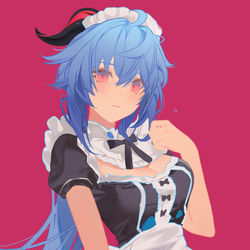 This is a pixiv picture whose title is メイド甘雨.
