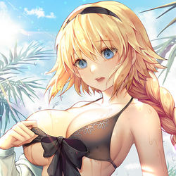 This is a pixiv picture whose title is 水着ジャンヌを描きました。.