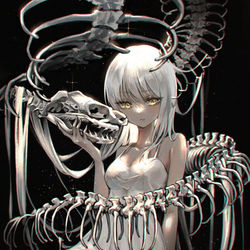 This is a pixiv picture whose title is 蛇骨.