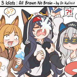 This is a pixiv picture whose title is 3 Stooges.