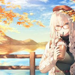 This is a pixiv picture whose title is 紅葉.