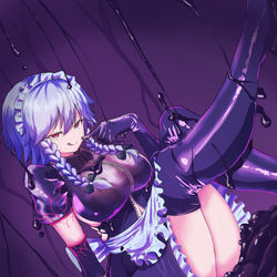 This is a pixiv picture whose title is 【skeb】悪堕ち咲夜.