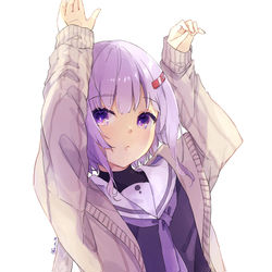 This is a pixiv picture whose title is 🐰💜.