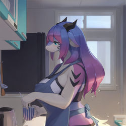This is a pixiv picture whose title is 朝食.