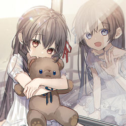 This is a pixiv picture whose title is こっち向いて.