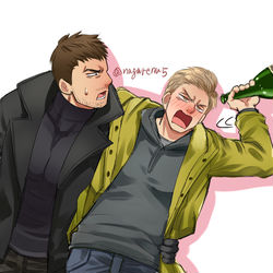 This is a pixiv picture whose title is 飲んだくれたイーサン.
