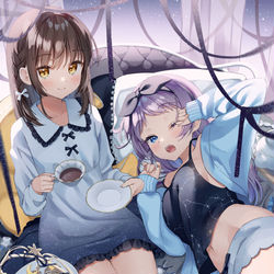 This is a pixiv picture whose title is おやすみティータイム.