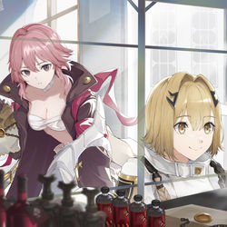 This is a pixiv picture whose title is 【白夜極光】半周年記念！.