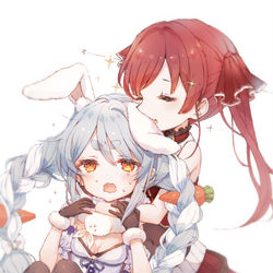 This is a pixiv picture whose title is ぺこ吸い.