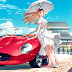 This is a pixiv picture whose title is 夏の休暇中のウォースパイト.