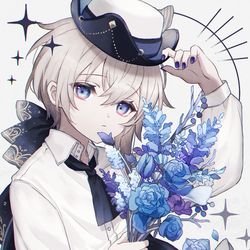 This is a pixiv picture whose title is 深海の花束.