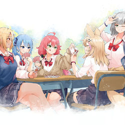 This is a pixiv picture whose title is JK ShiraKen.