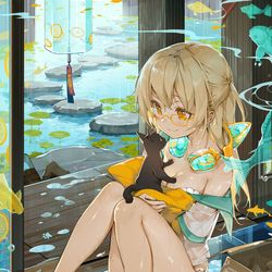 This is a pixiv picture whose title is 雨の音.