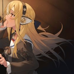 This is a pixiv picture whose title is 『想い、のせて』.